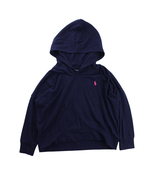 A Blue Hooded Sweatshirts from Ralph Lauren in size 4T for boy. (Front View)