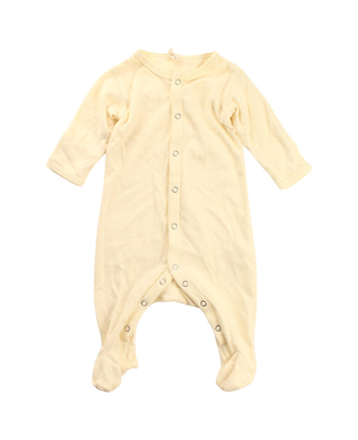 A Yellow Onesies from Quincy Mae in size Newborn for neutral. (Front View)