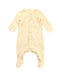 A Yellow Onesies from Quincy Mae in size Newborn for neutral. (Front View)