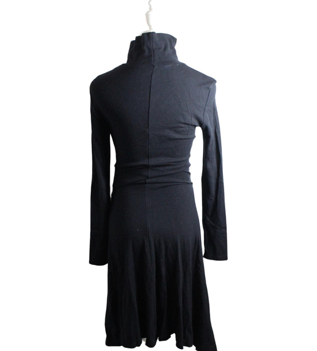 A Black Nursing Dresses from Seraphine in size S for maternity. (Back View)