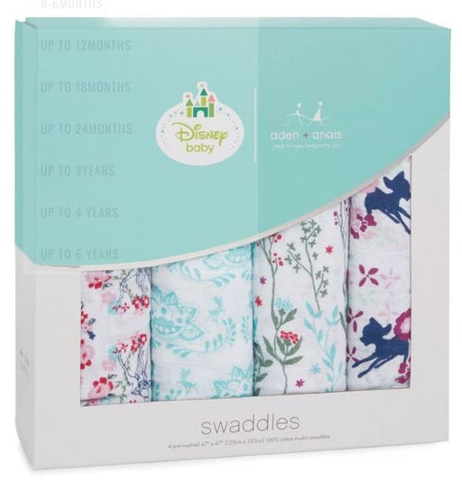 A White Swaddles from Aden & Anais in size O/S for girl. (Front View)