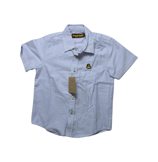 A Blue Short Sleeve Shirts from Sugarman in size 4T for boy. (Front View)