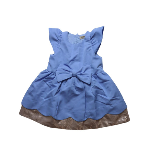 A Blue Short Sleeve Dresses from Hucklebones in size 3T for girl. (Front View)