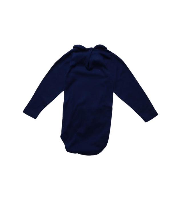 A Navy Long Sleeve Bodysuits from Petit Bateau in size 12-18M for neutral. (Back View)