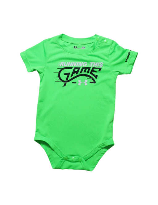 A Green Short Sleeve Bodysuits from Under Armour in size 6-12M for boy. (Front View)