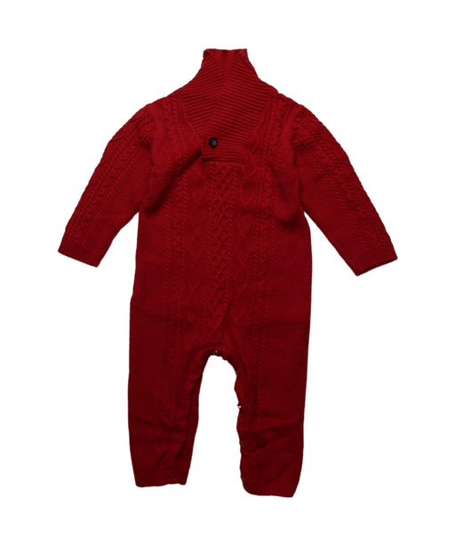 A Red Long Sleeve Jumpsuits from Janie & Jack in size 6-12M for girl. (Front View)