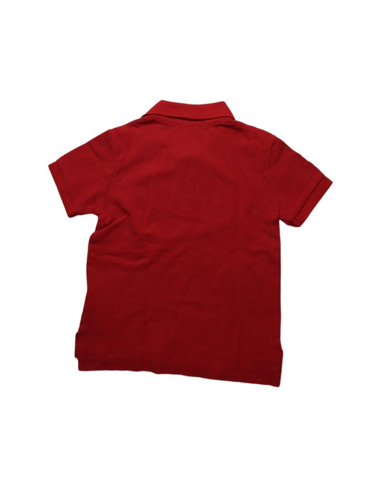 A Red Short Sleeve Polos from Polo Ralph Lauren in size 3T for boy. (Back View)