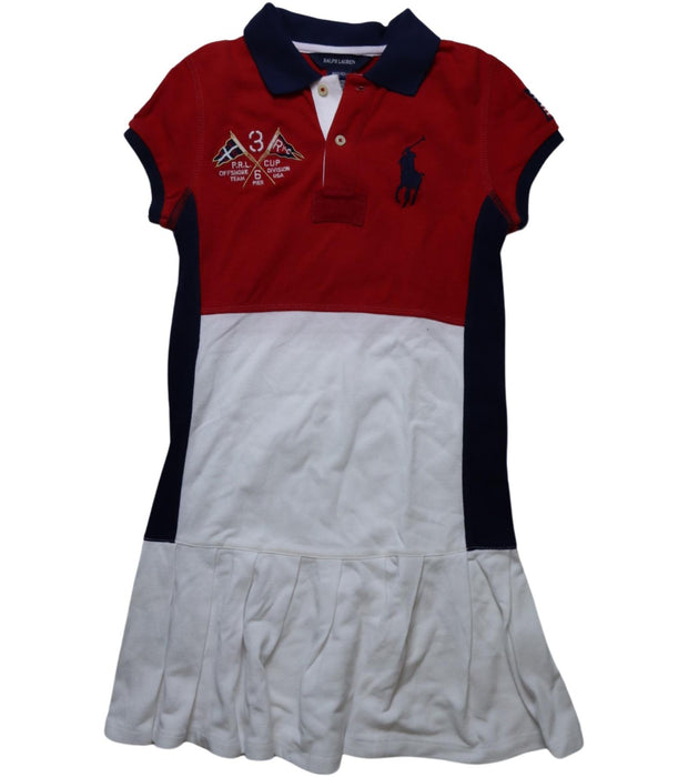 A Multicolour Short Sleeve Dresses from Ralph Lauren in size 8Y for girl. (Front View)
