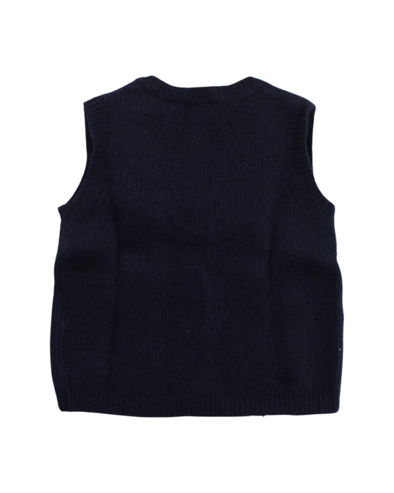 A Blue Sweater Vests from Emile et Ida in size 2T for boy. (Back View)