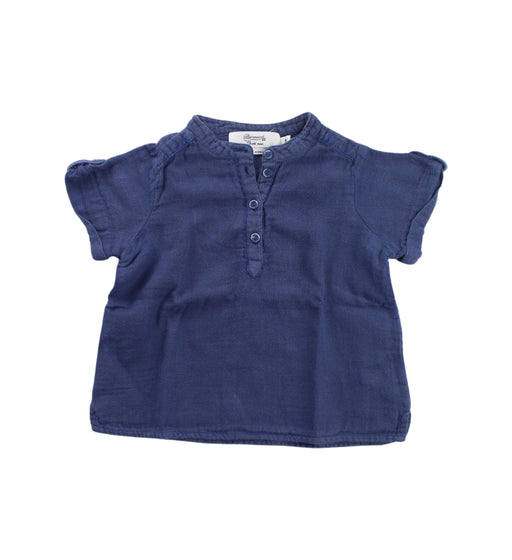 A Blue Short Sleeve Tops from Bonpoint in size 12-18M for girl. (Front View)