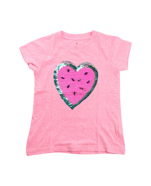A Pink Short Sleeve T Shirts from Crewcuts in size 4T for girl. (Front View)