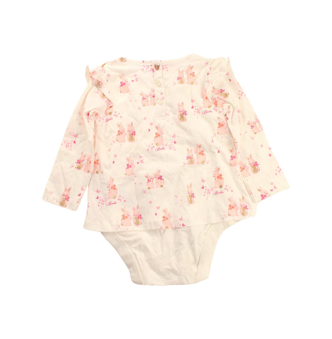 A White Long Sleeve Bodysuits from Baker by Ted Baker in size 6-12M for girl. (Back View)
