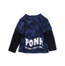 A Blue Long Sleeve T Shirts from Bape by A Bathing Ape in size 4T for boy. (Back View)