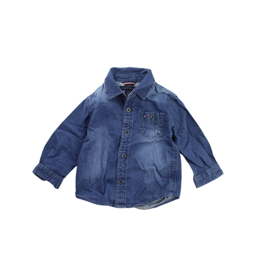 A Blue Shirts from Tommy Hilfiger in size 6-12M for boy. (Front View)