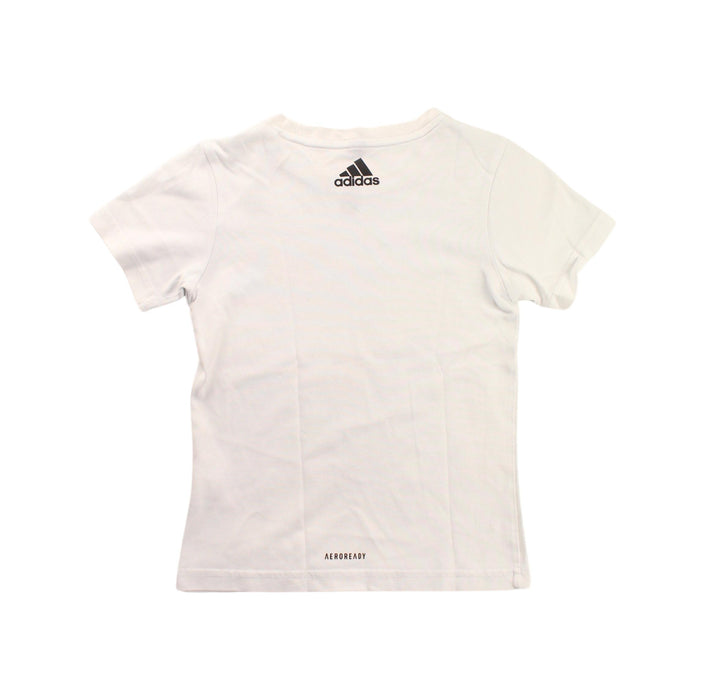 A White Short Sleeve T Shirts from Adidas in size 4T for boy. (Back View)