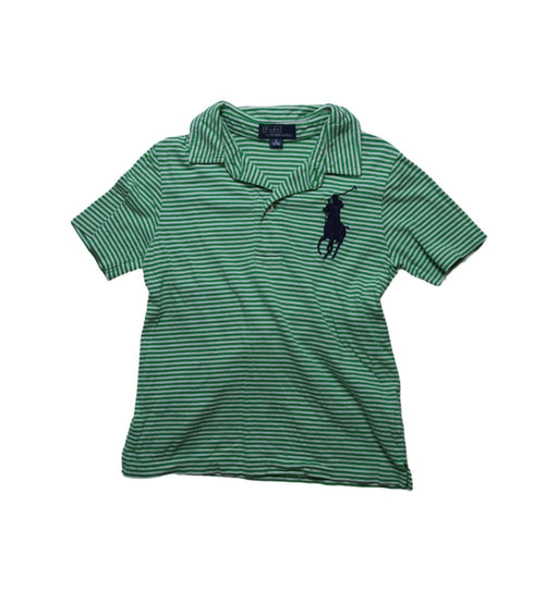 A Green Short Sleeve Polos from Polo Ralph Lauren in size 5T for boy. (Front View)