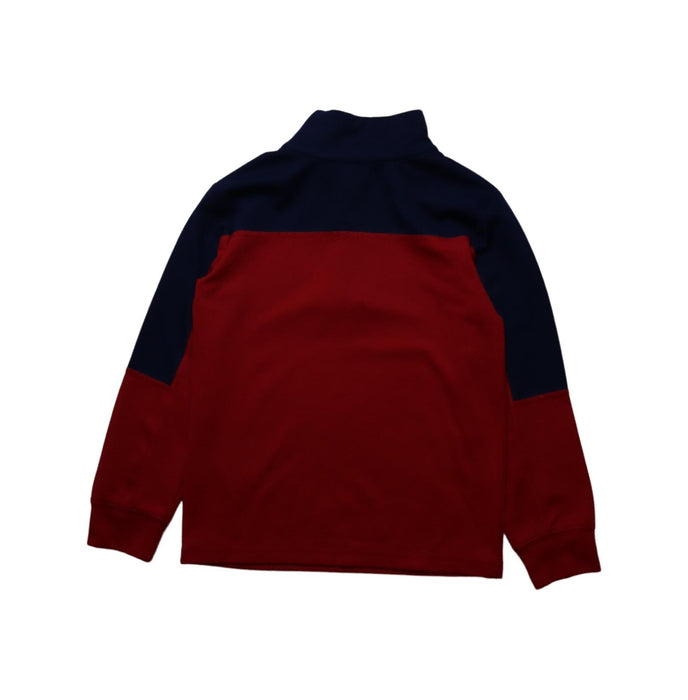 A Red Zippered Sweatshirts from Polo Ralph Lauren in size 6T for boy. (Back View)