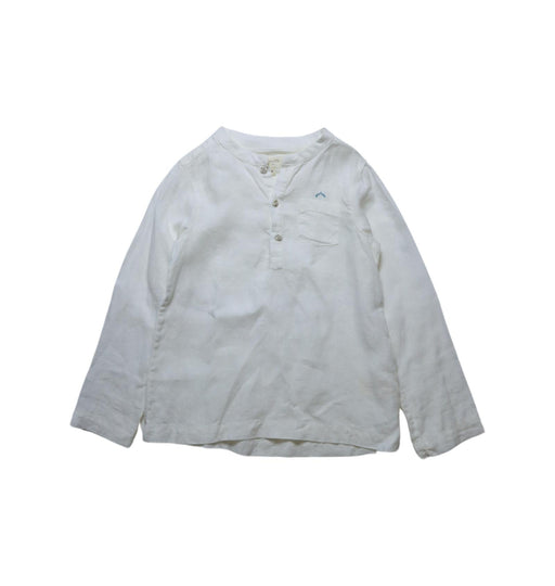 A White Long Sleeve T Shirts from Nanos in size 6T for boy. (Front View)