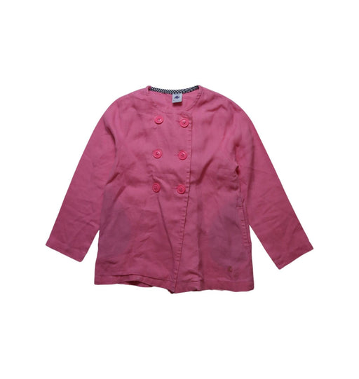 A Pink Coats from Petit Bateau in size 5T for girl. (Front View)