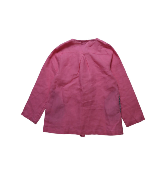 A Pink Coats from Petit Bateau in size 5T for girl. (Back View)