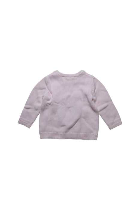 A Pink Knit Sweaters from Seed in size 6-12M for girl. (Back View)
