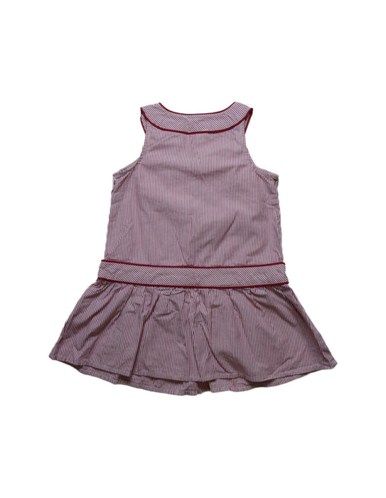 A Red Sleeveless Dresses from Jacadi in size 12-18M for girl. (Back View)