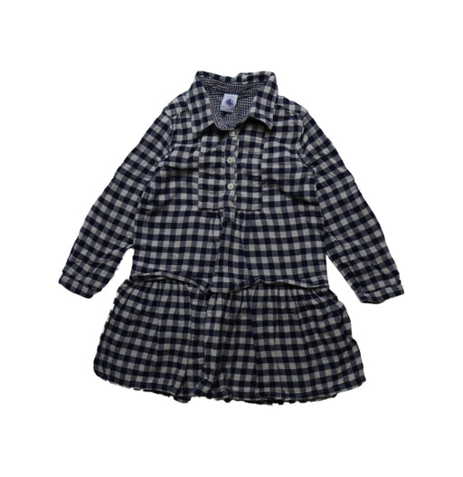 A Black Long Sleeve Dresses from Petit Bateau in size 3T for girl. (Front View)