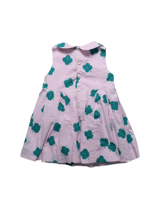 A Pink Sleeveless Dresses from Jacadi in size 12-18M for girl. (Back View)
