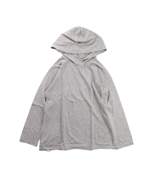 A Grey Hooded Sweatshirts from Mini Mioche in size 4T for boy. (Front View)