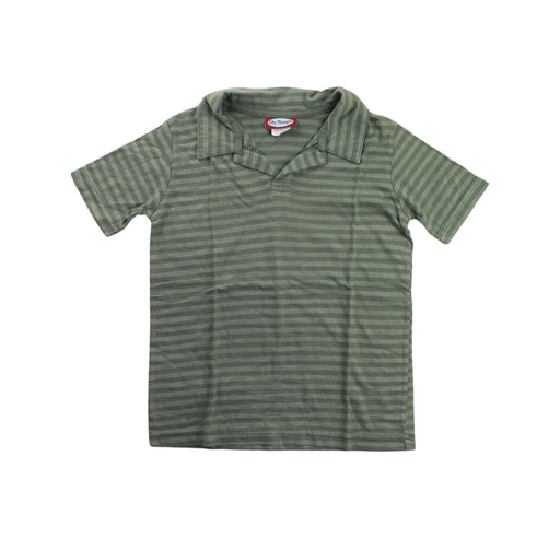 A Green Short Sleeve Polos from City Threads in size 5T for boy. (Front View)