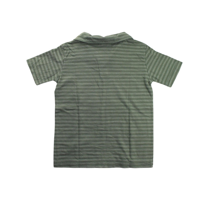 A Green Short Sleeve Polos from City Threads in size 5T for boy. (Back View)