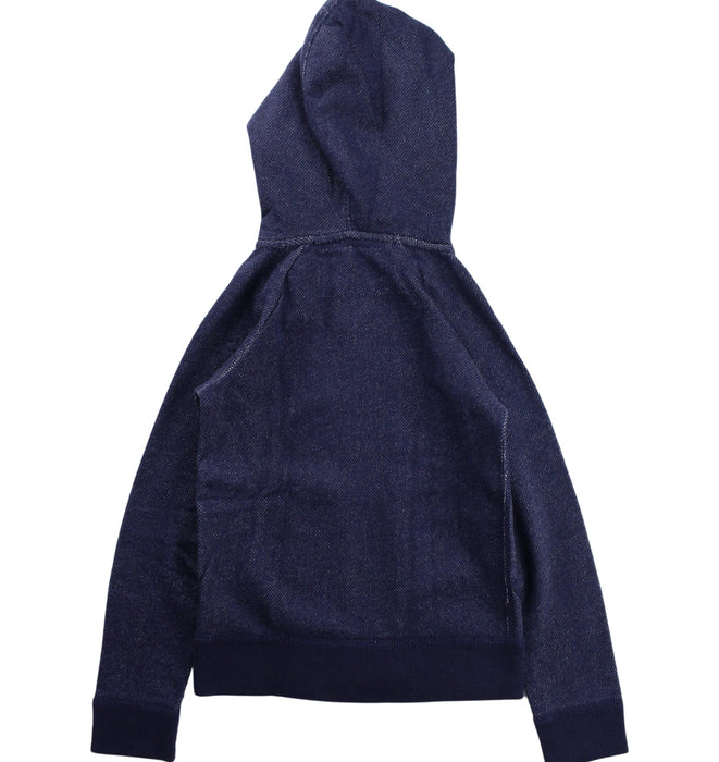 A Blue Zippered Sweatshirts from Crewcuts in size 4T for boy. (Back View)