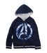 A Blue Zippered Sweatshirts from Desigual in size 3T for boy. (Front View)