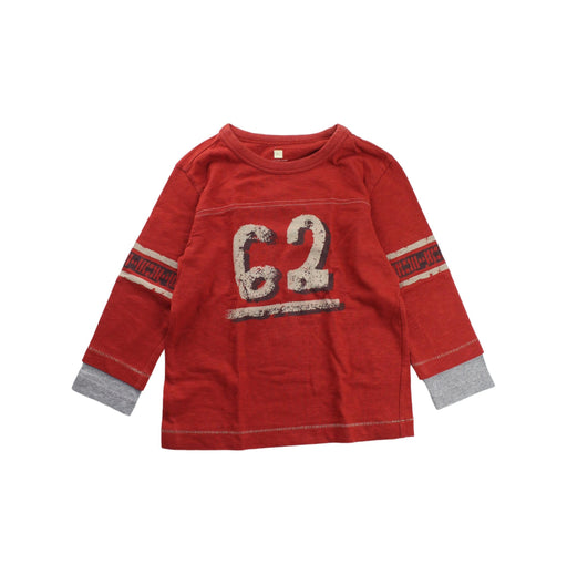 A Red Long Sleeve T Shirts from Tea in size 4T for boy. (Front View)