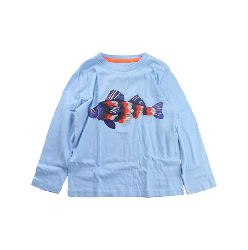 A Blue Long Sleeve T Shirts from Boden in size 4T for boy. (Front View)