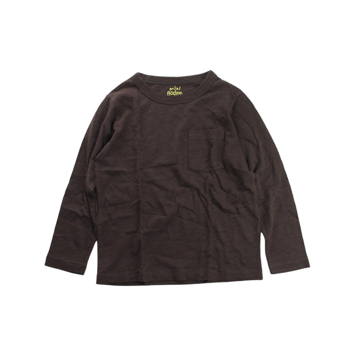 A Brown Long Sleeve T Shirts from Boden in size 3T for boy. (Front View)