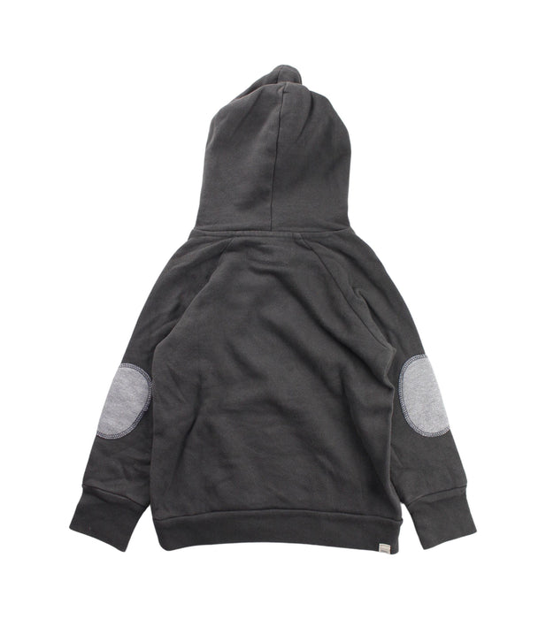 A Grey Hooded Sweatshirts from Mini Mioche in size 4T for boy. (Back View)