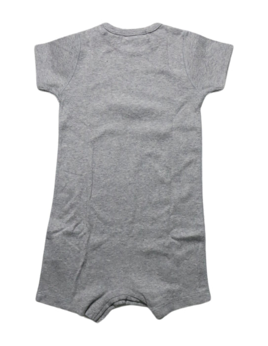 A Grey Short Sleeve Rompers from Bonpoint in size 6-12M for neutral. (Back View)