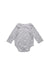 A Grey Long Sleeve Bodysuits from The Little White Company in size 3-6M for neutral. (Back View)