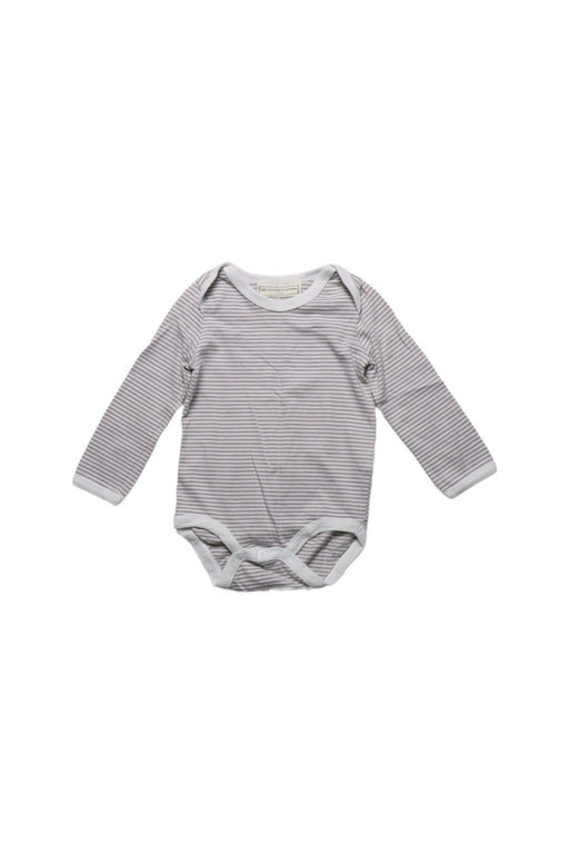 A White Long Sleeve Bodysuits from The Little White Company in size 3-6M for neutral. (Front View)