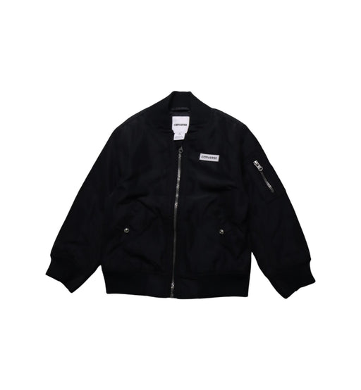 A Black Lightweight Jackets from Converse in size 5T for boy. (Front View)