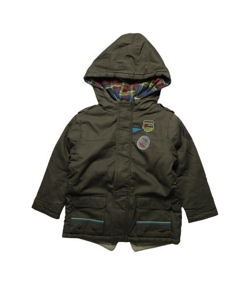 A Green Lightweight Jackets from La Compagnie des Petits in size 4T for boy. (Front View)