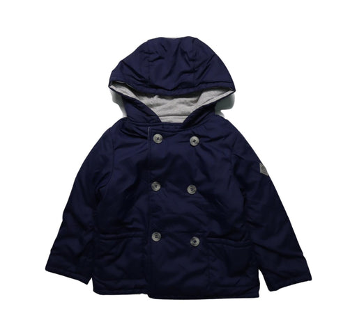 A Navy Coats from Chickeeduck in size 4T for girl. (Front View)