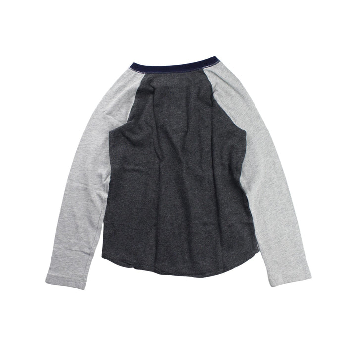 A Grey Long Sleeve Tops from Crewcuts in size 4T for boy. (Back View)