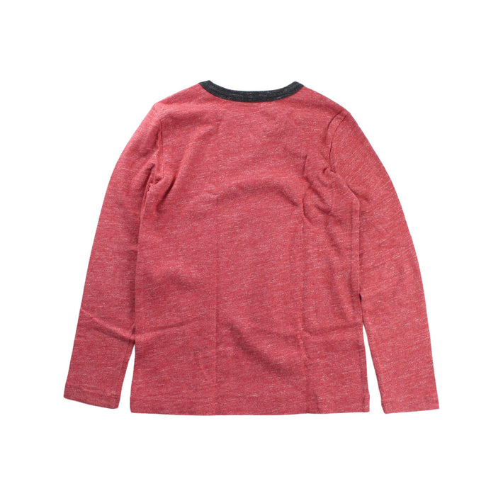 A Red Long Sleeve T Shirts from Crewcuts in size 4T for boy. (Back View)