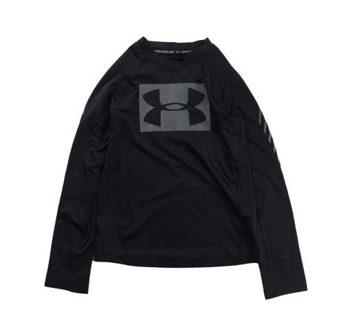A Black Long Sleeve T Shirts from Under Armour in size 7Y for boy. (Front View)