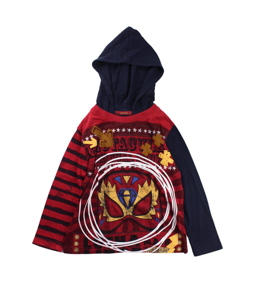 A Blue Hooded Sweatshirts from Desigual in size 3T for boy. (Front View)