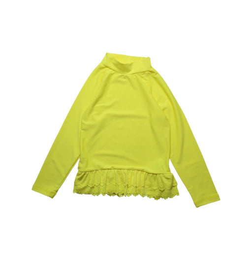 A Yellow Rash Guards from Seed in size 6T for girl. (Front View)