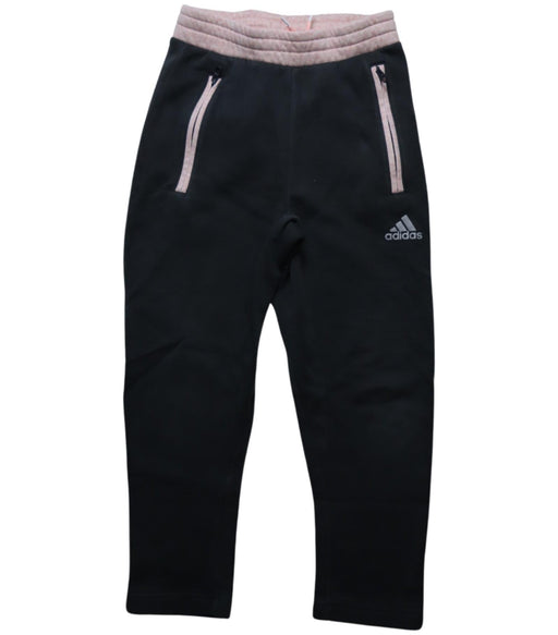 A Black Sweatpants from Adidas in size 6T for girl. (Front View)