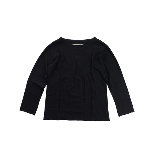 A Black Long Sleeve T Shirts from Mini Mioche in size 5T for boy. (Front View)